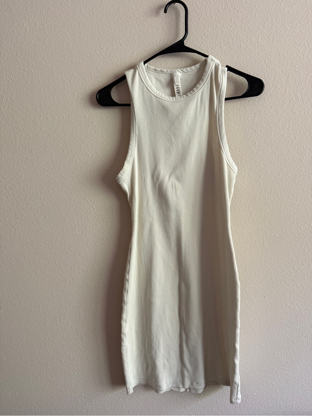 SKIMS Ivory Ribbed Tank Dress